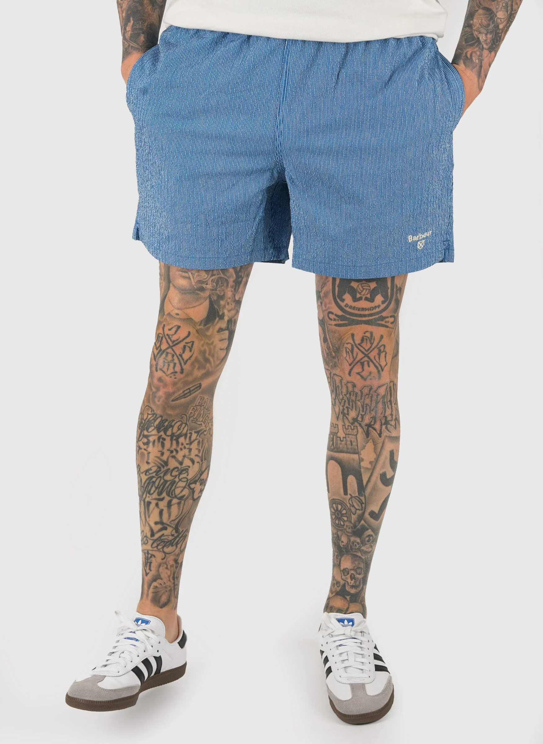 Somerset Pinstripe Short - Sailboat Blue
