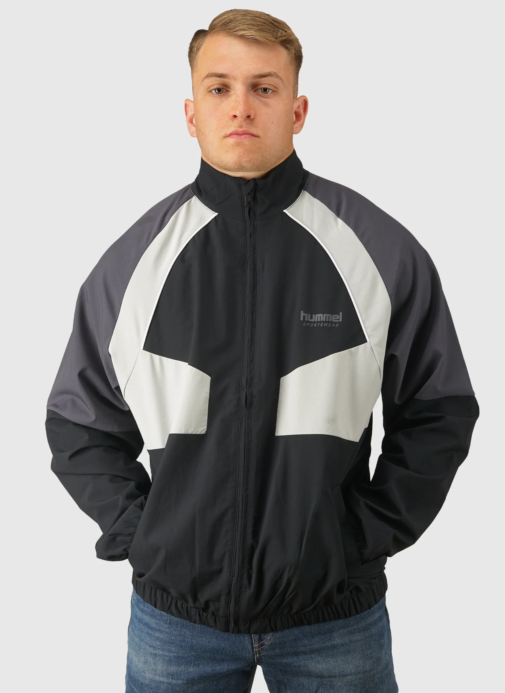 Loose Track Zip Jacket - Black