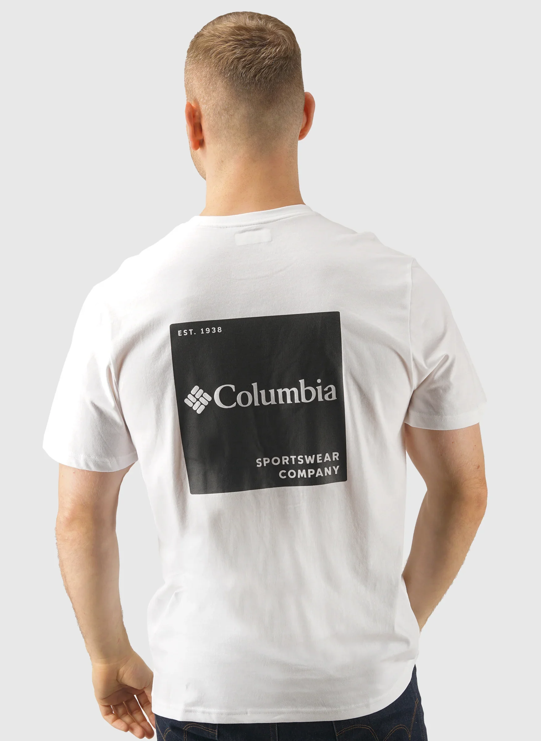 CSC Logo Back T-Shirt - White Boxy Bra