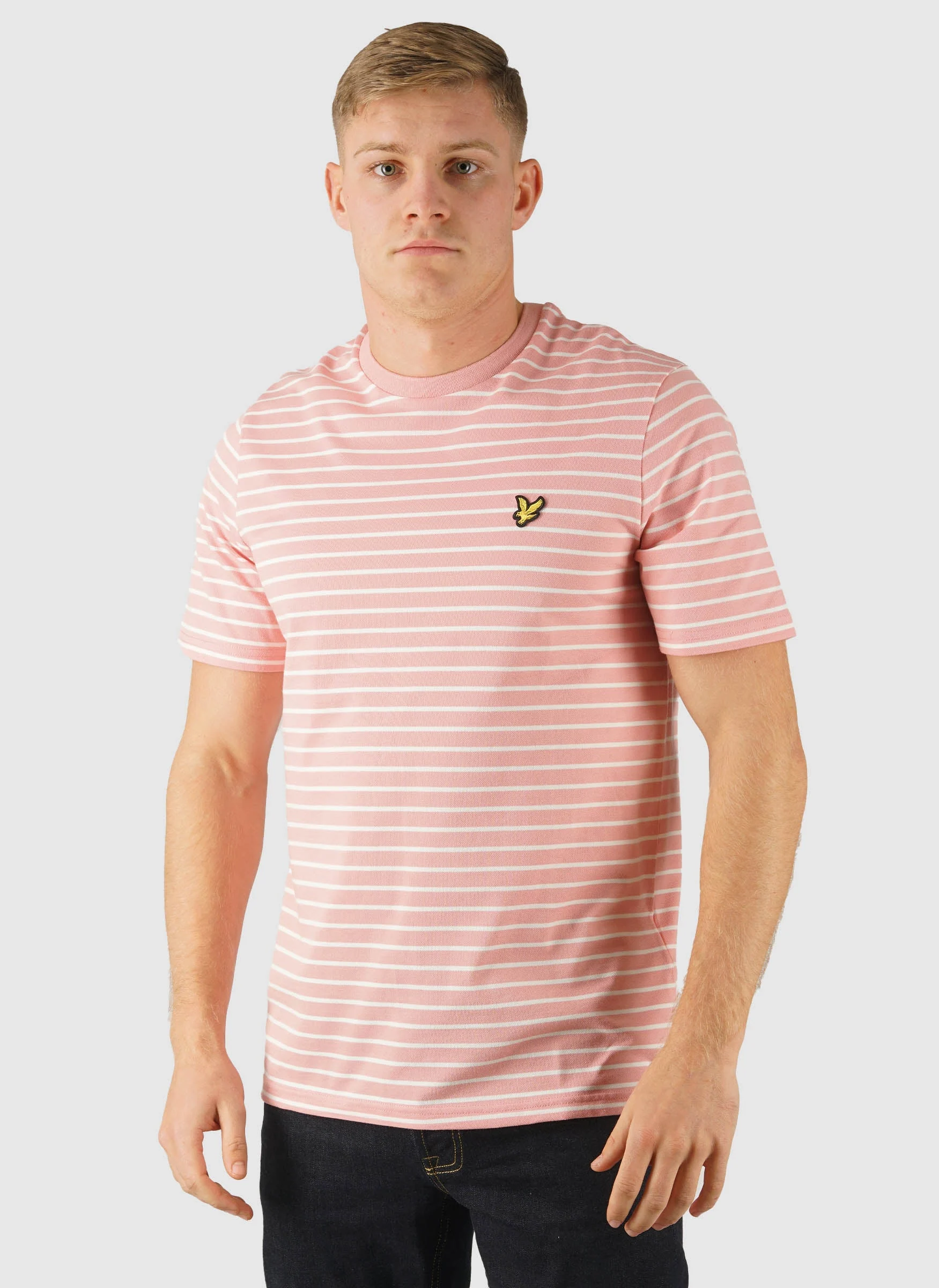 Breton T-Shirt - Pink Grapefruit/ White