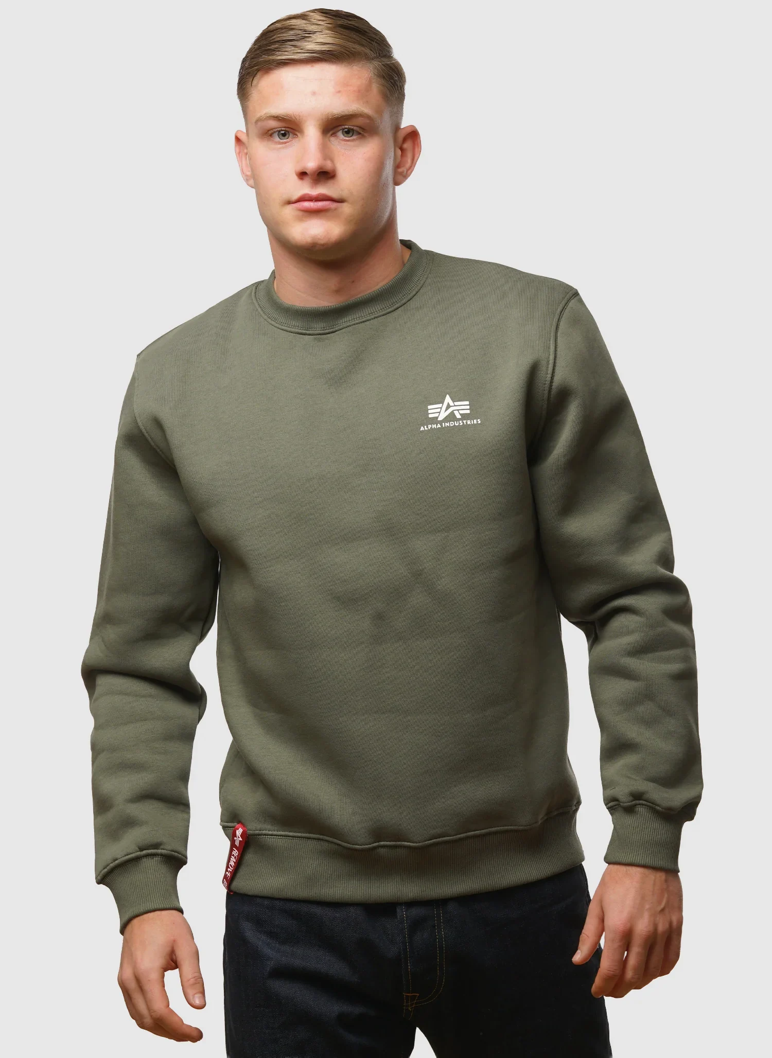 Basic Small Logo Sweatshirt - Dark Olive