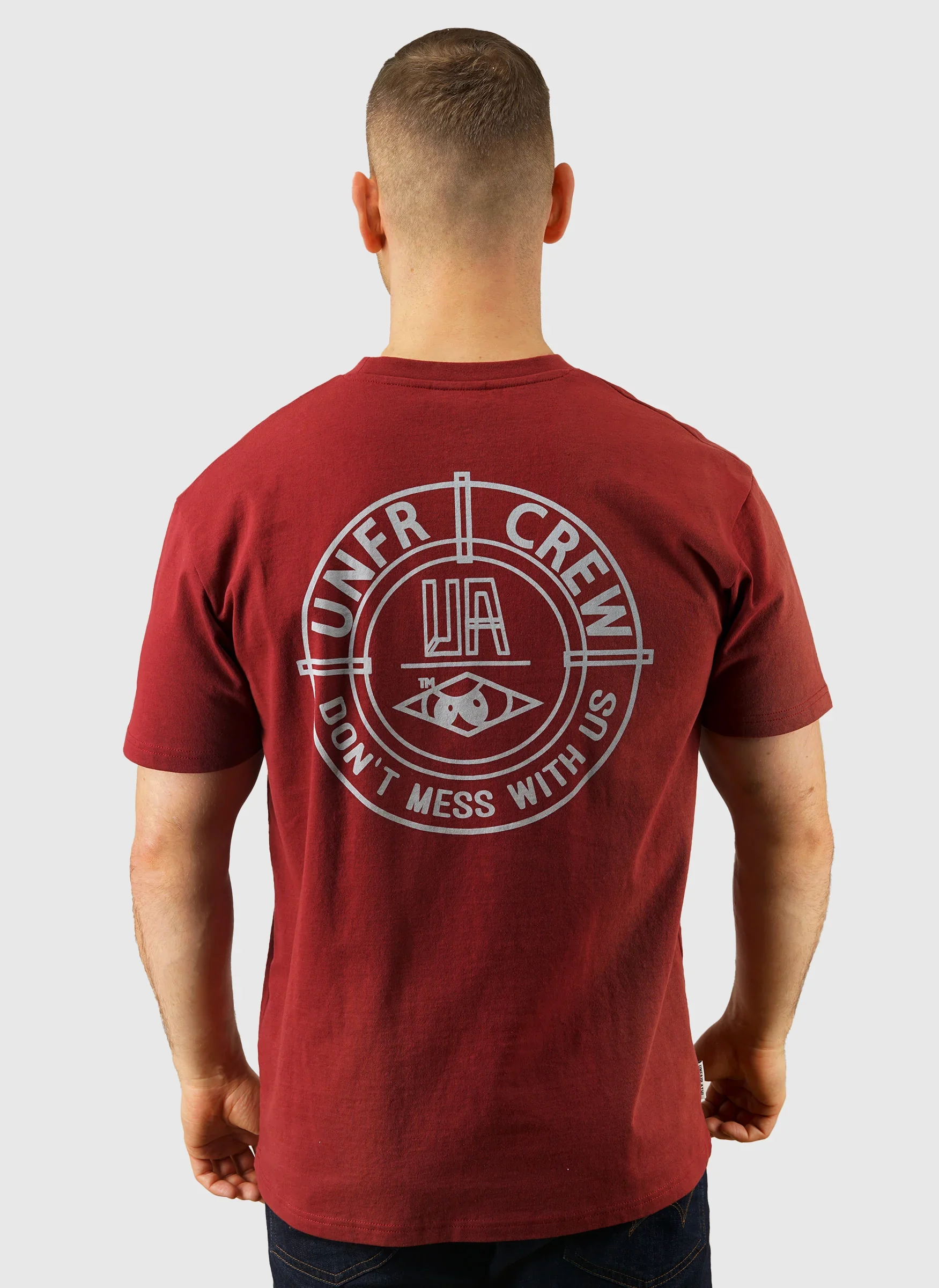 DMWU BP T-Shirt - Burgundy/Skyblue