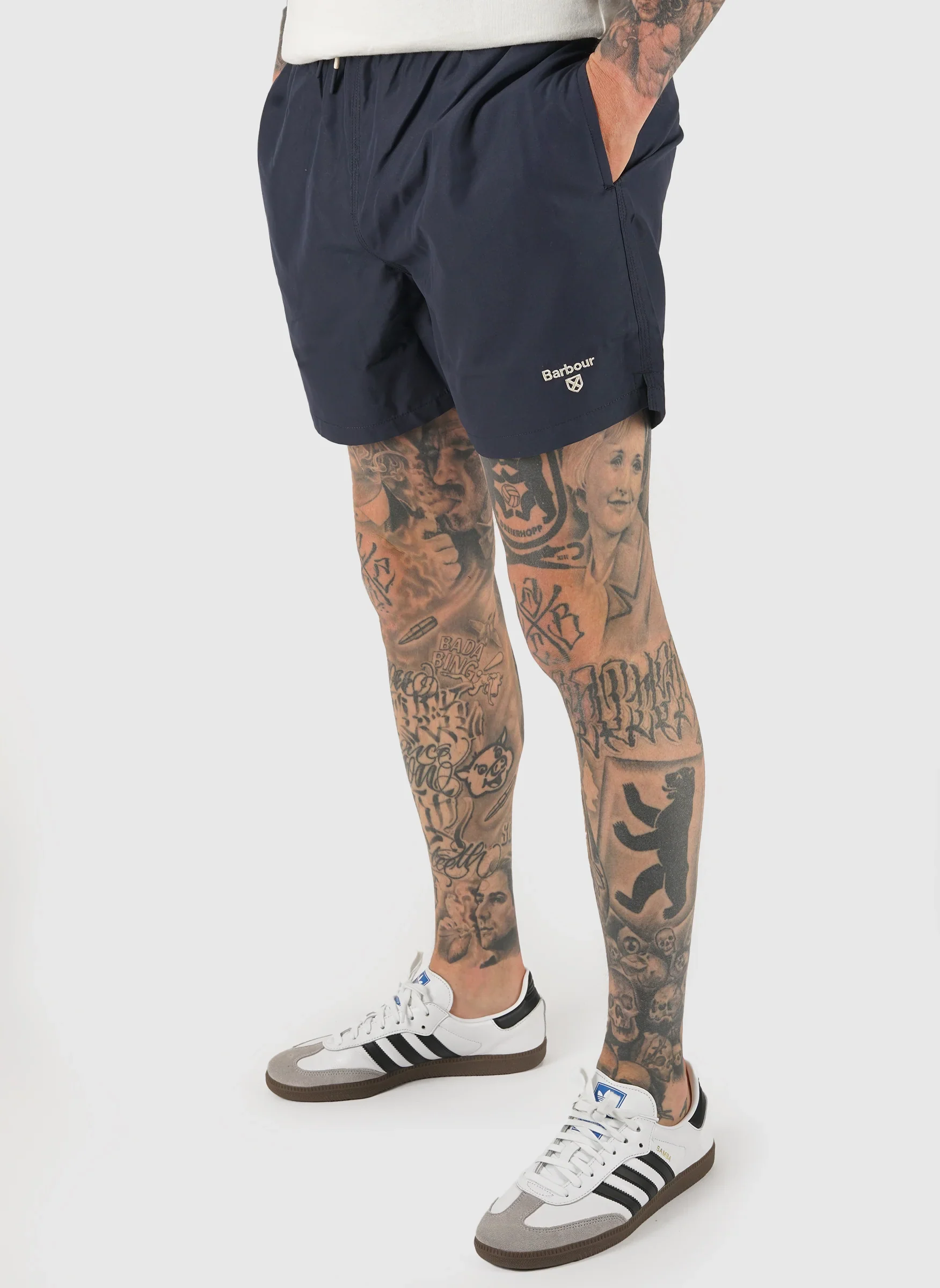 Barbour Water Reactive Tartan Short - Navy
