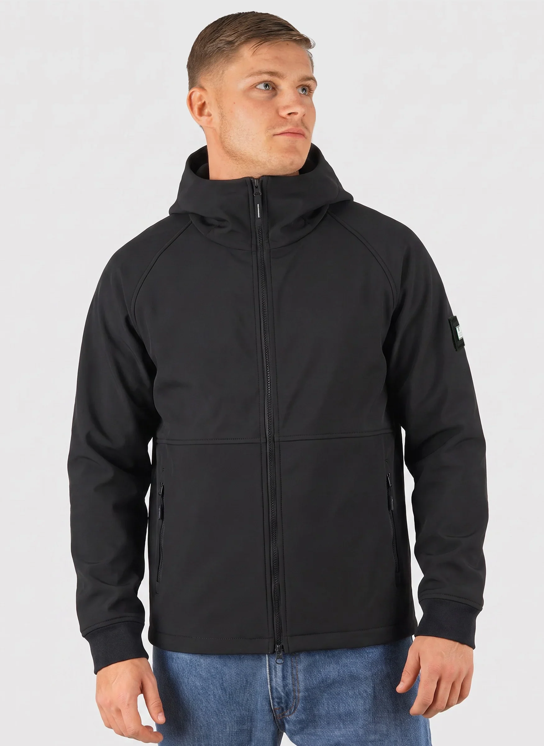 Stipe Softshell Jacket - Black