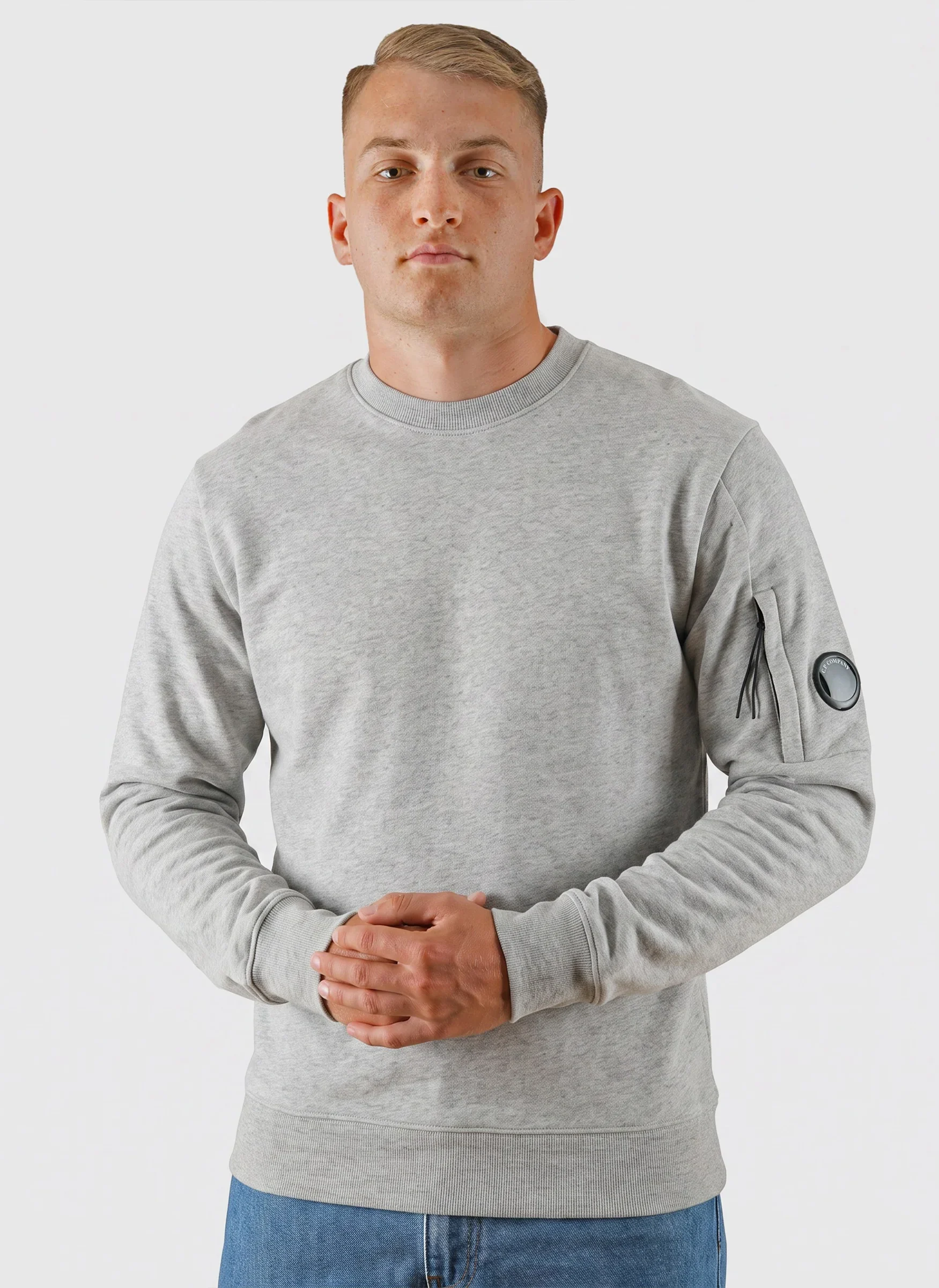 Lens Crew Neck Sweatshirt - Greystone Melange