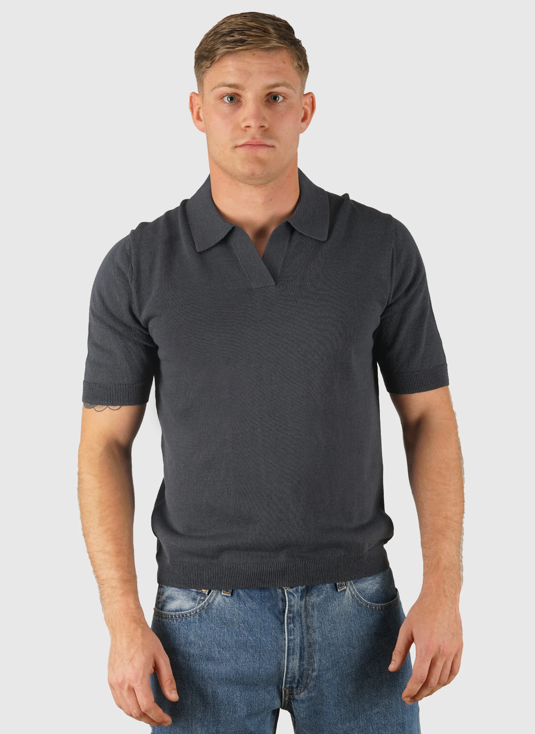 Anholt Cotton Paper Polo - Graphite