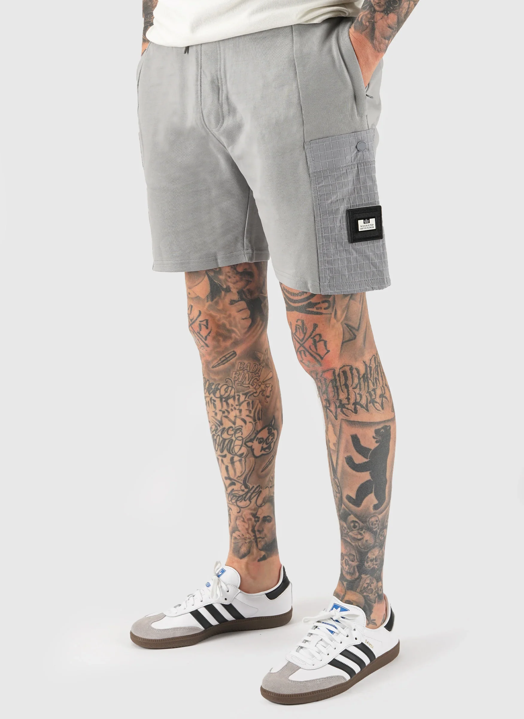 Chiyoda Ripstop Pocket Shorts - Grey