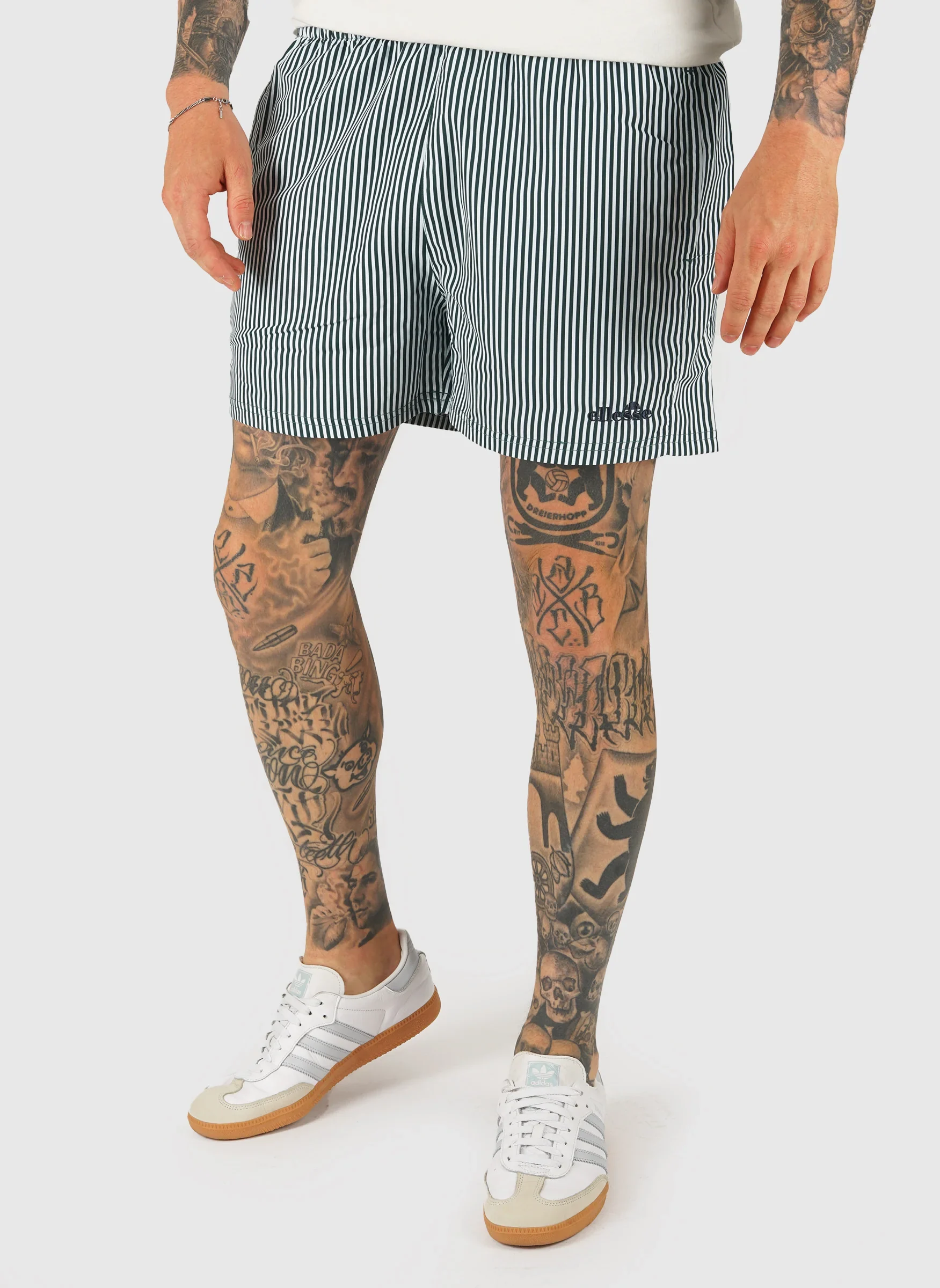 Sylbio Swimshort - White/Dark Green