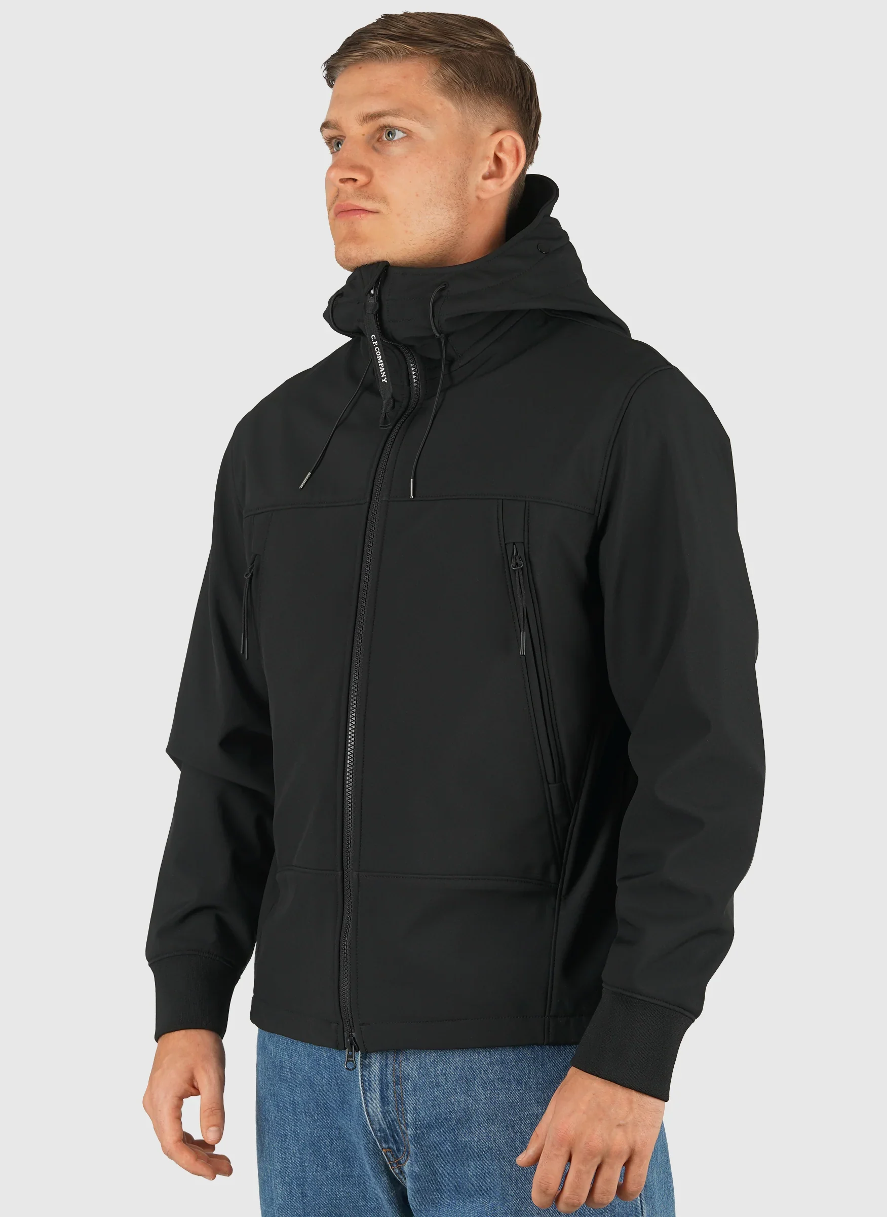 C.P. Shell-R Hooded Goggle Jacket - Black