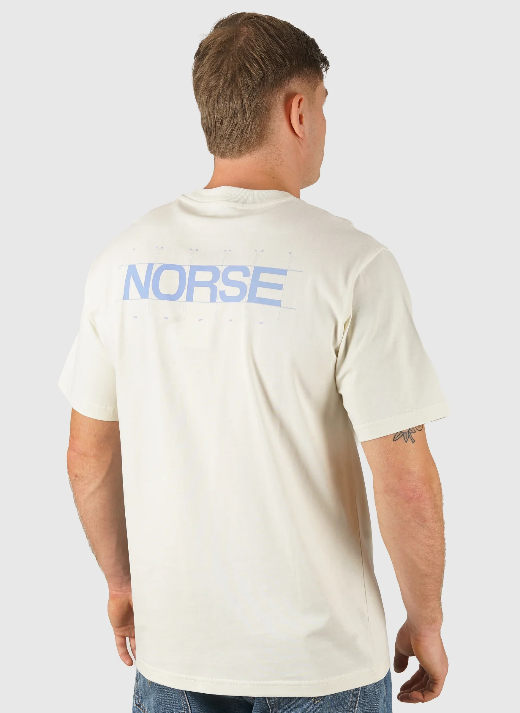 Norse x BST Back Print T-Shirt - Kit White