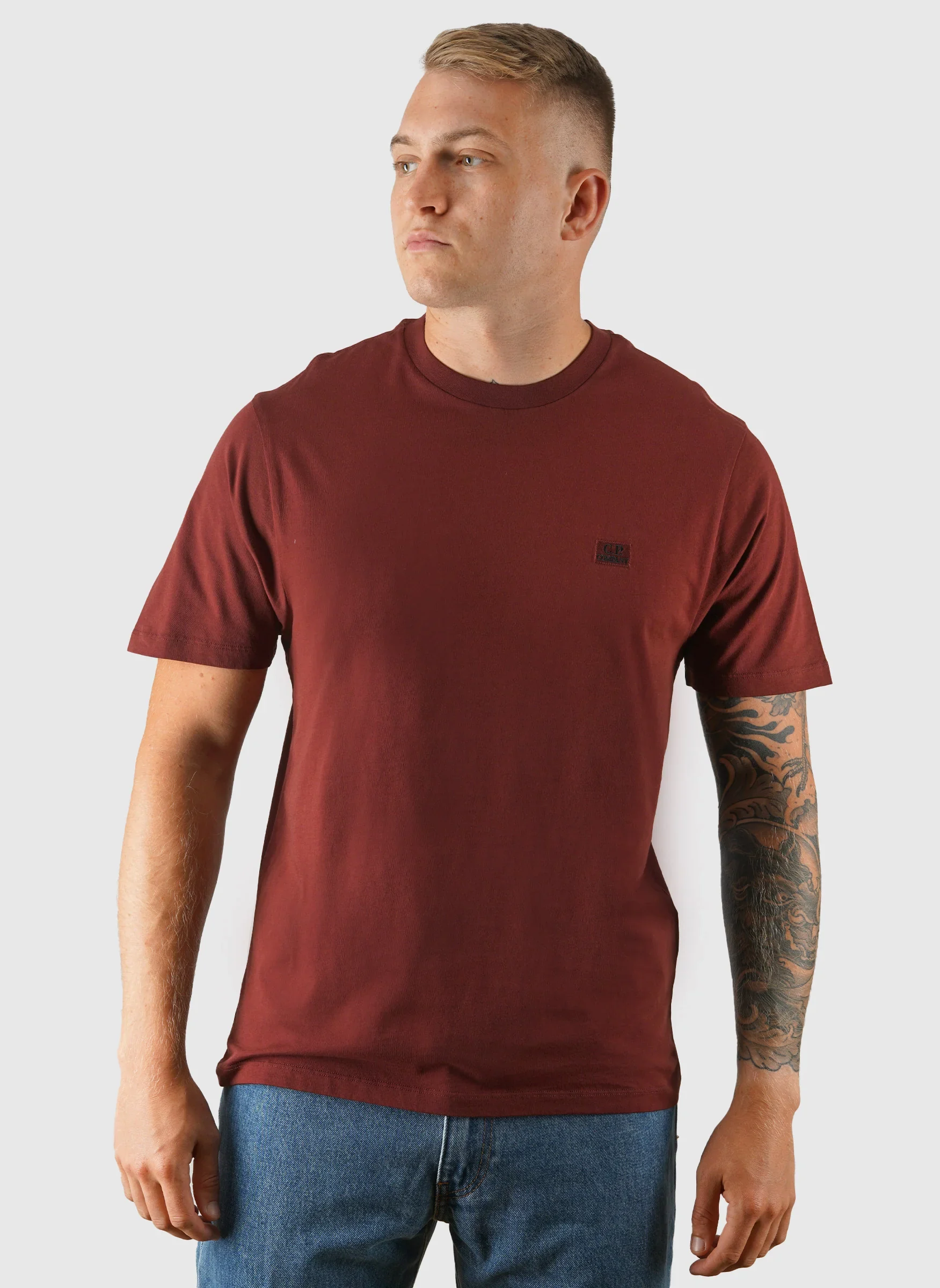 Logo Patch Jersey T-Shirt - Andorra Red