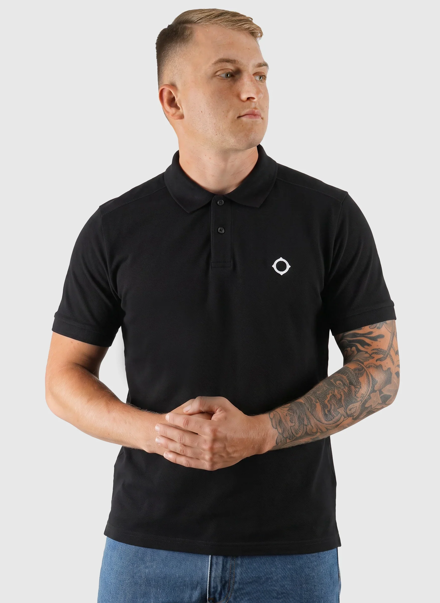 Pique Logo Poloshirt - Jet Black