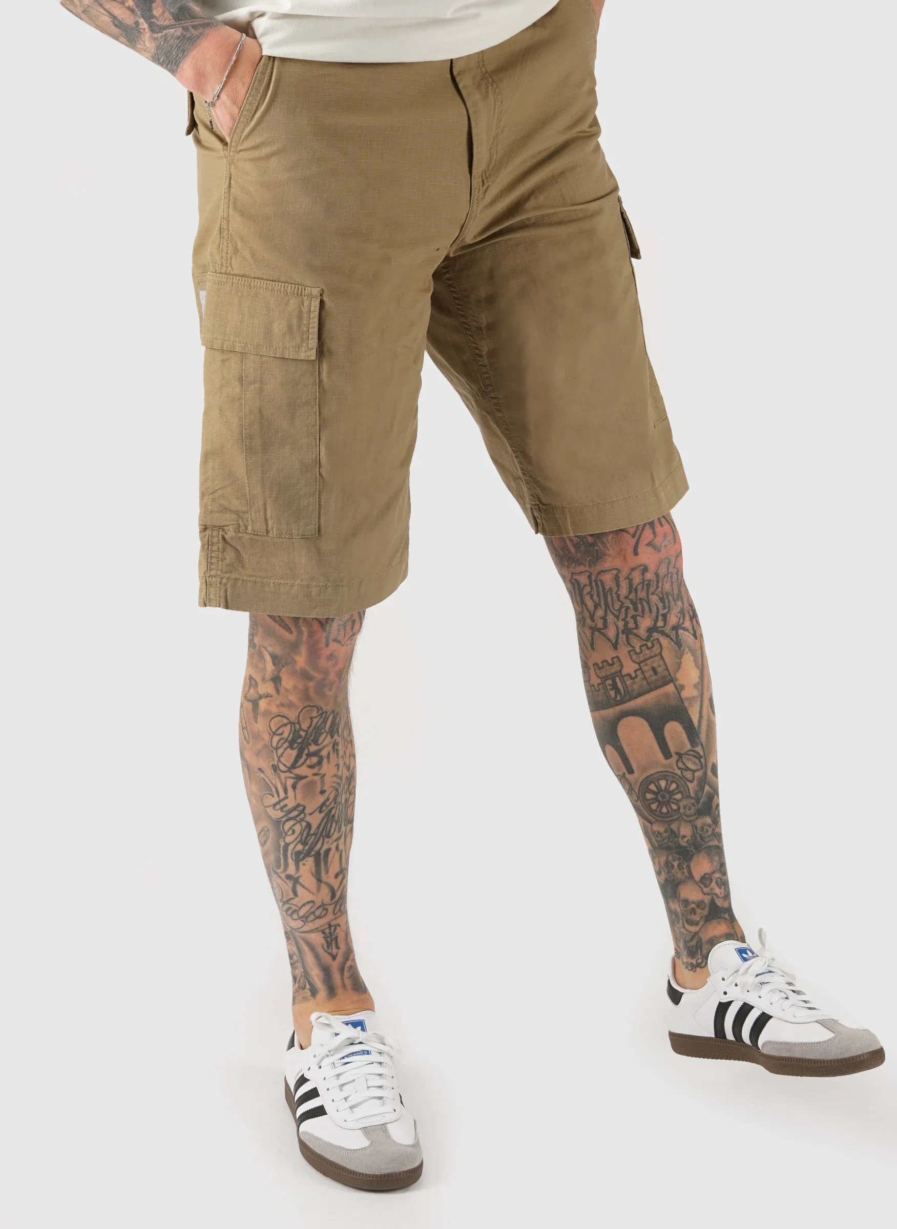 Regular Cargo Short - Leather Rinsed