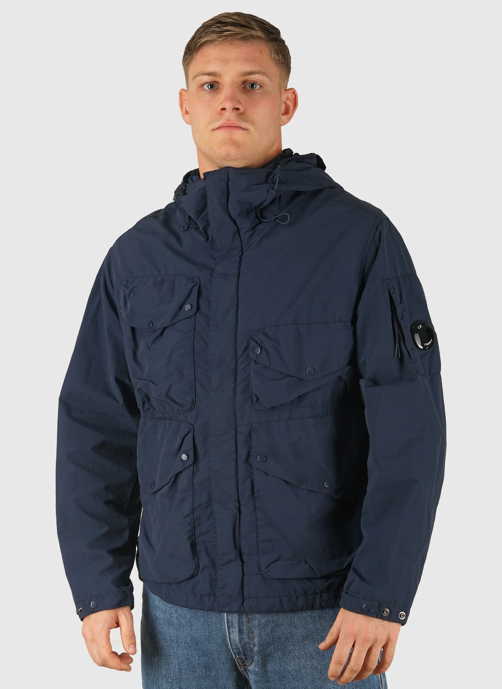 Flatt Nylon Goggle Jacket - Midnight Navy
