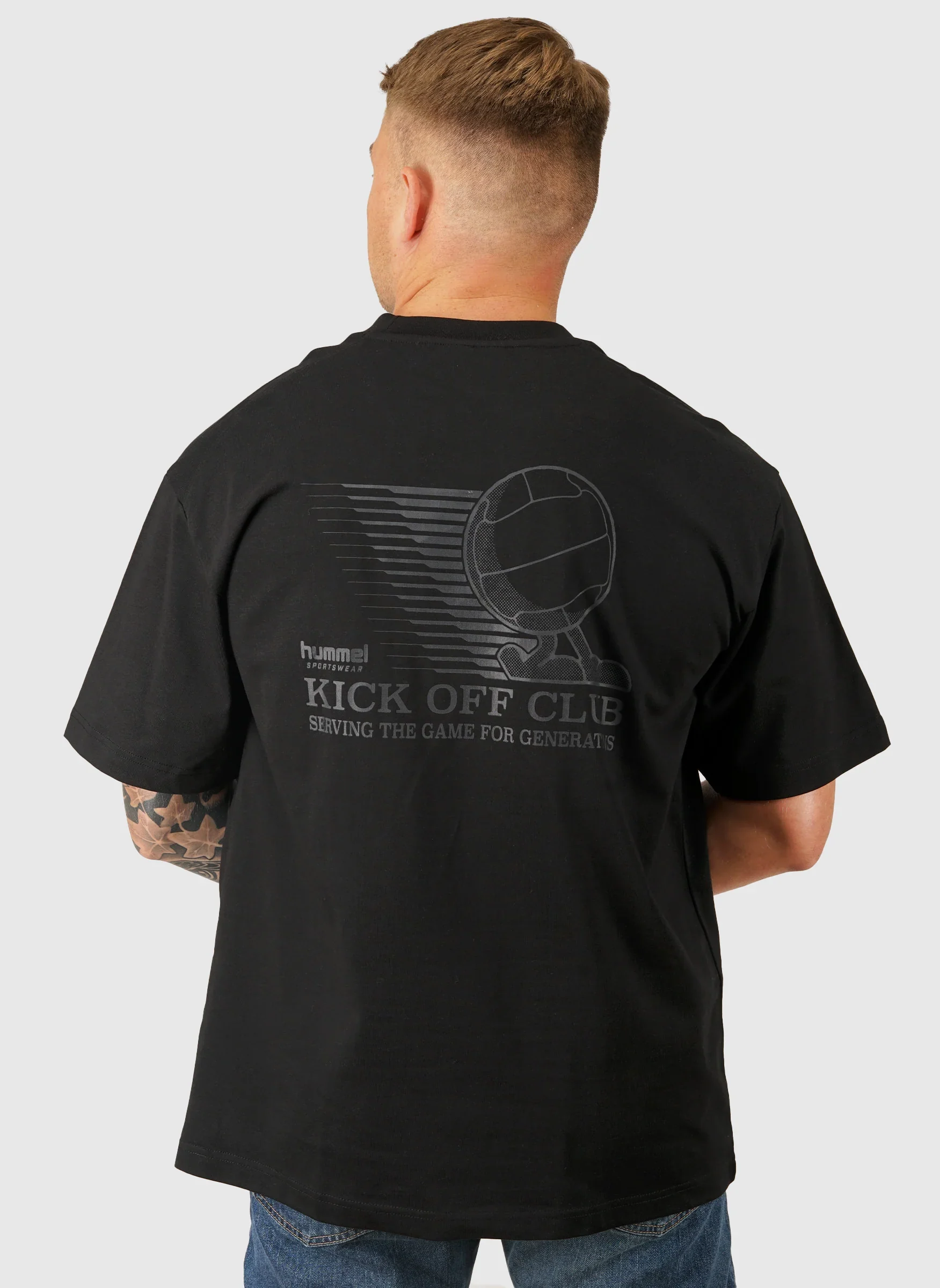 Loose Kick Off Club T-Shirt - Black