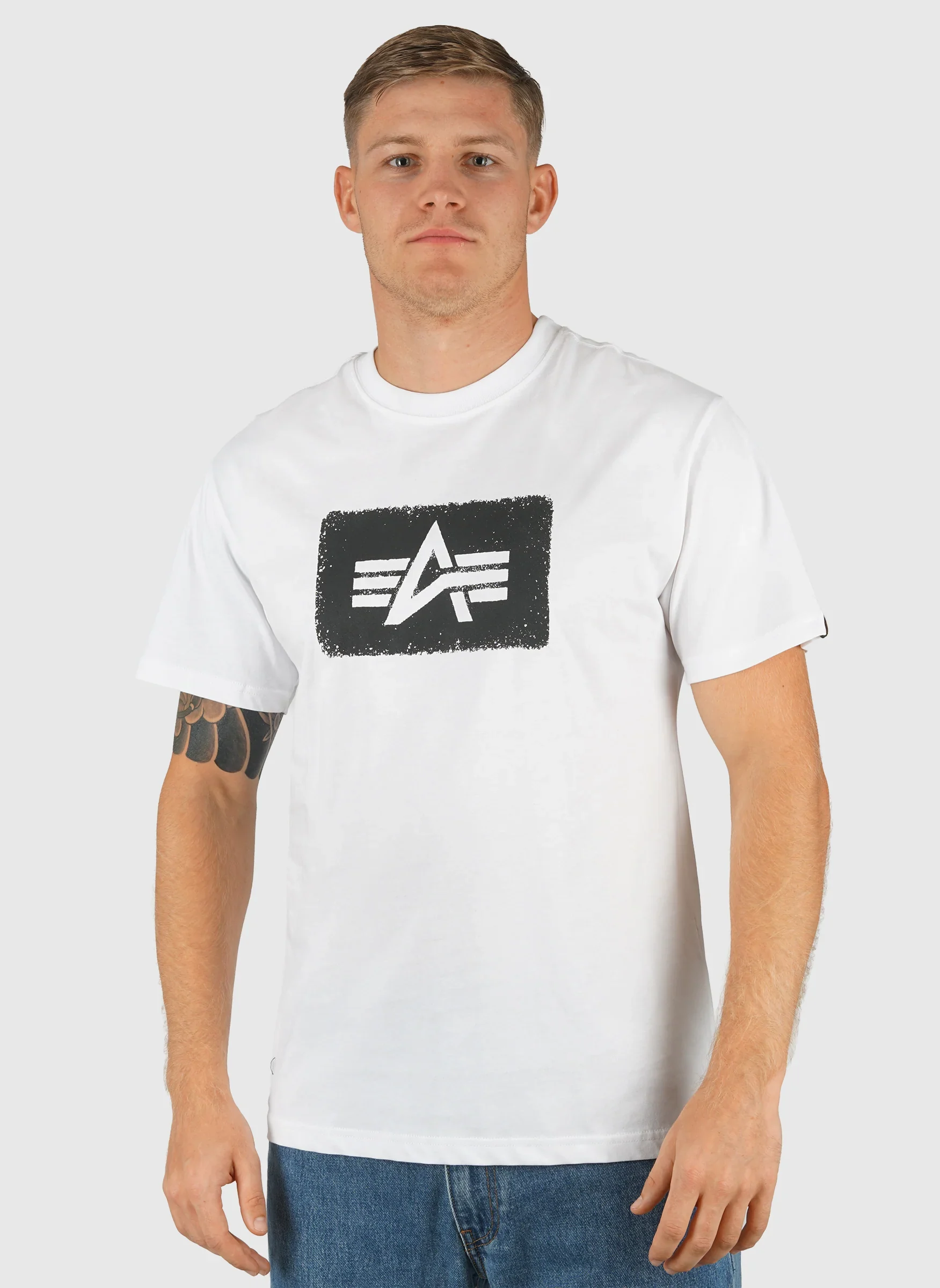 Washed Out Logo T-Shirt - White