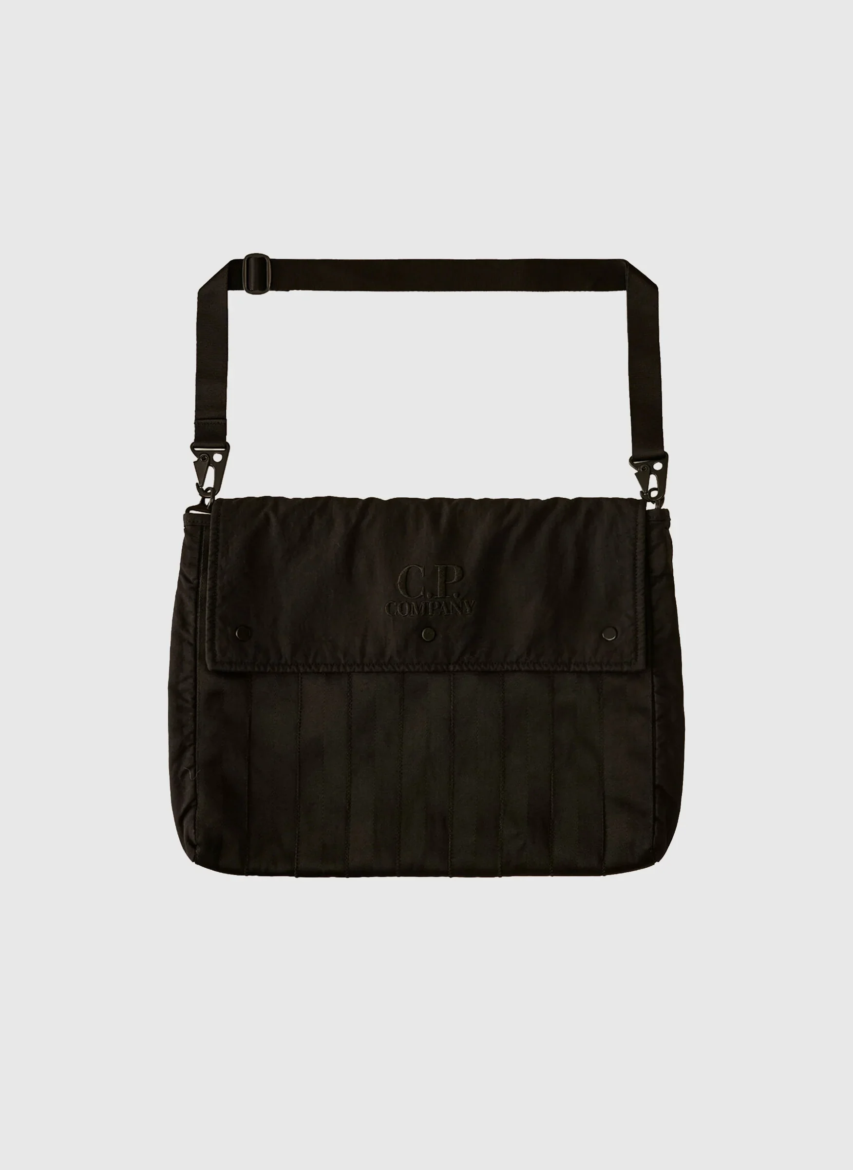 Herringbone Shoulder Bag - Black