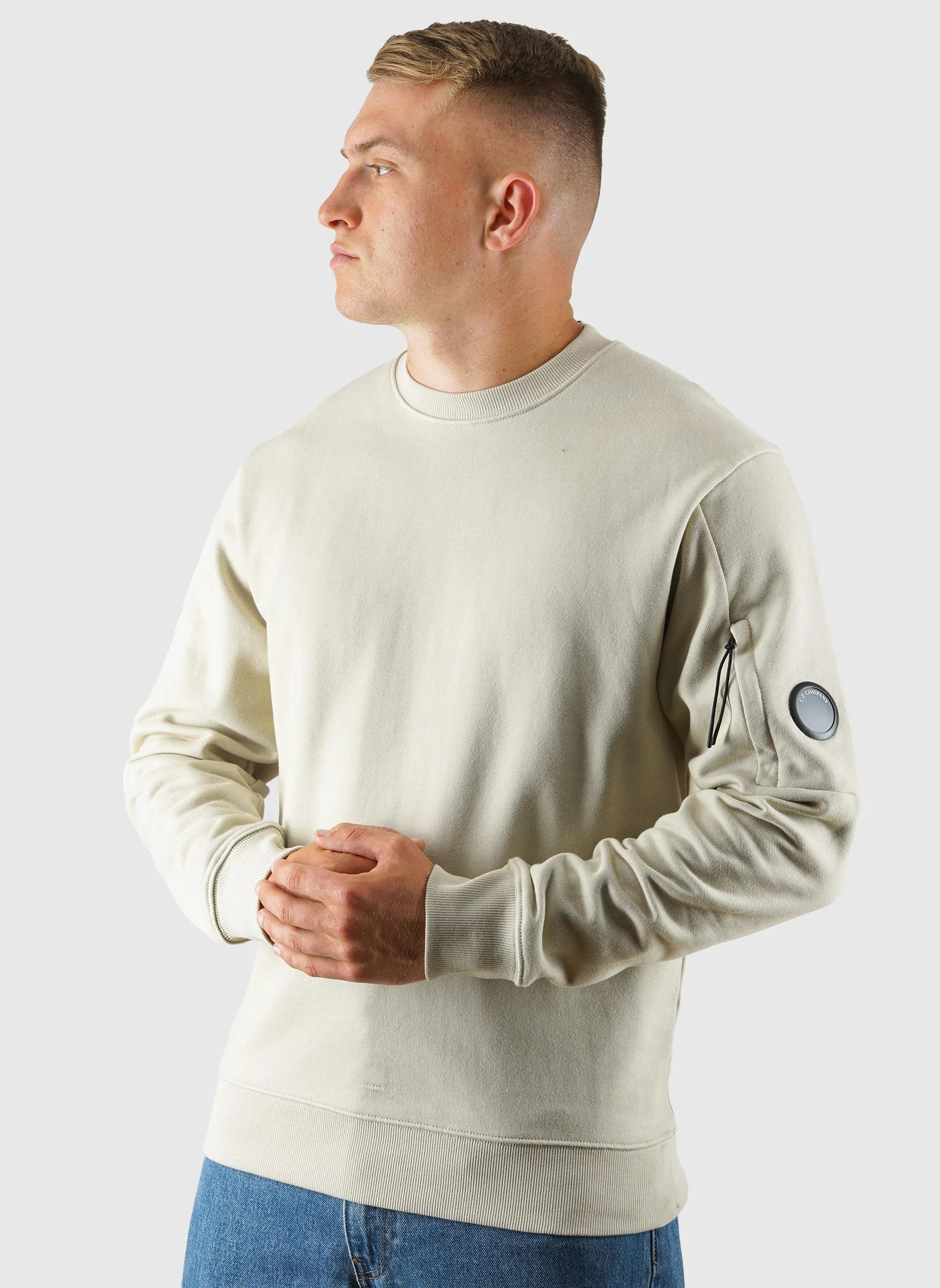 Lens Crew Neck Sweatshirt - Silver Birch