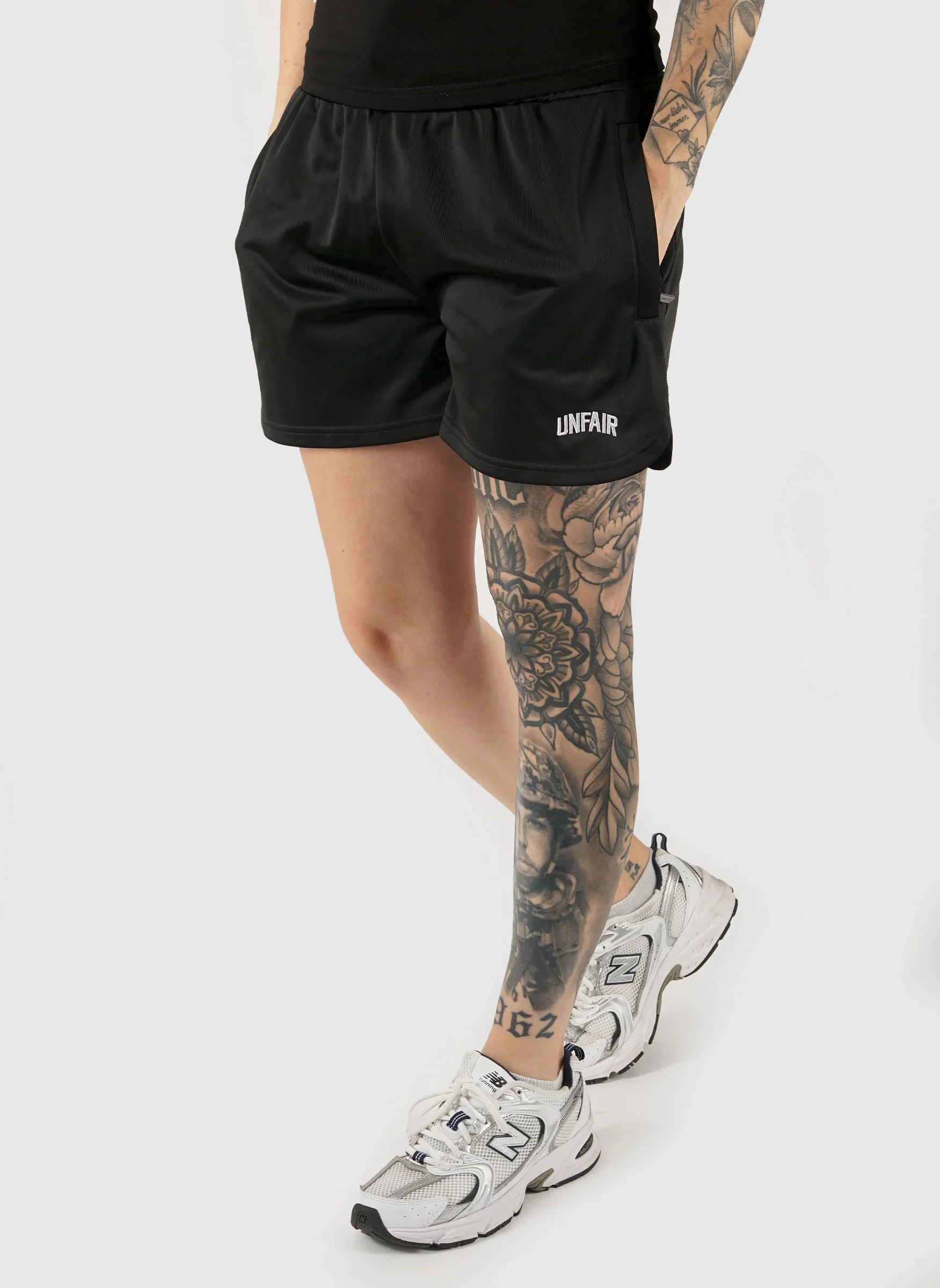 Unfair Womens Curved Shorts - Black