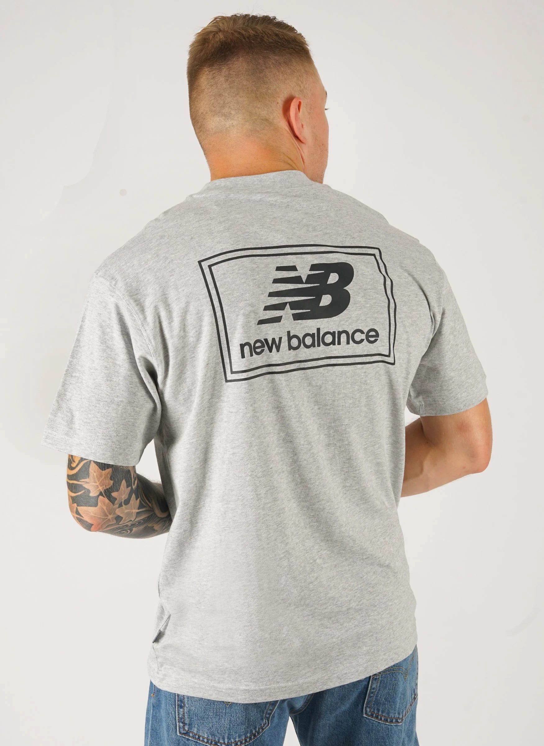 Woven Label T-Shirt - Athletic Grey/Black
