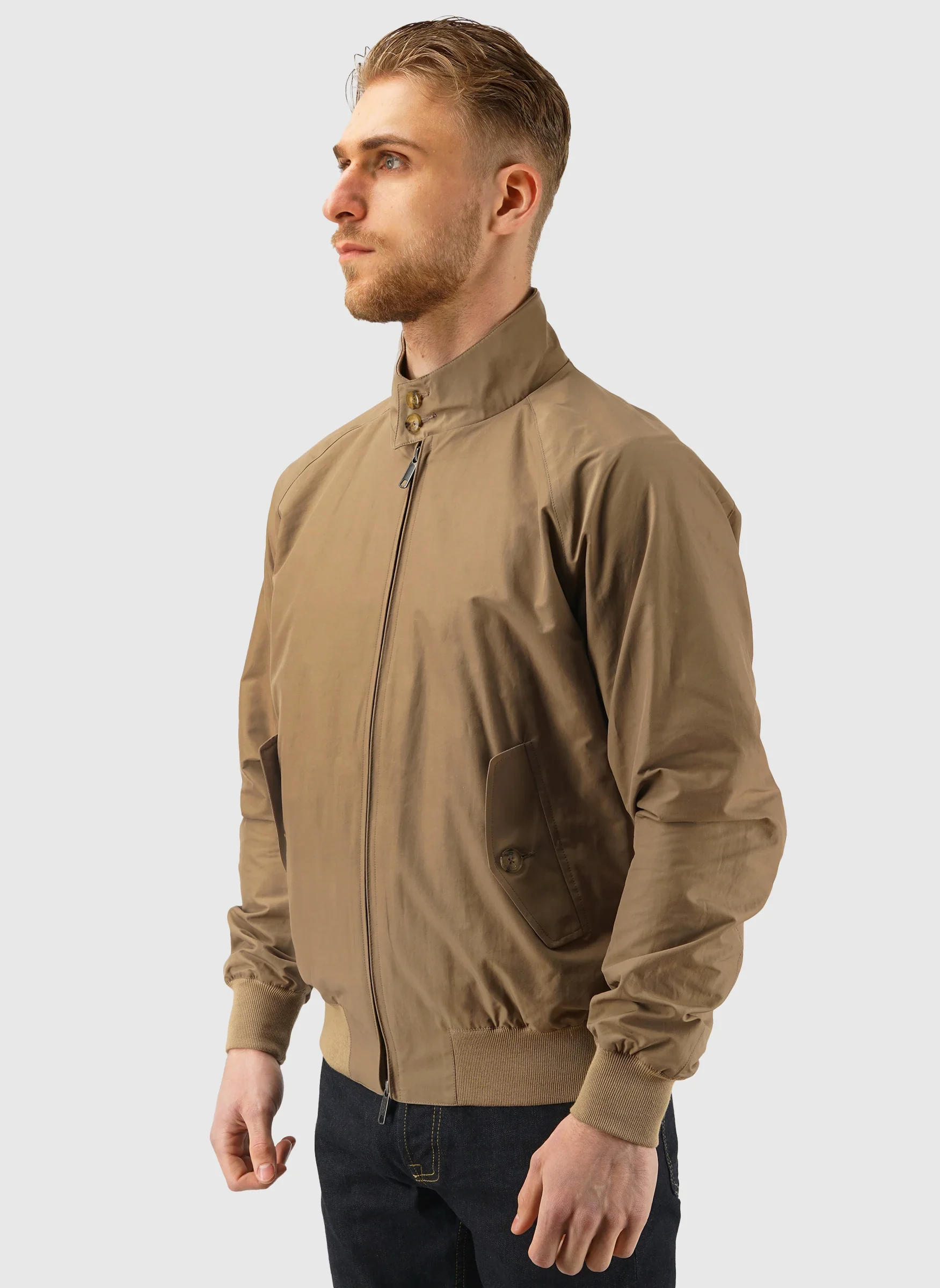 G9 Classic Harrington Jacket - Tan